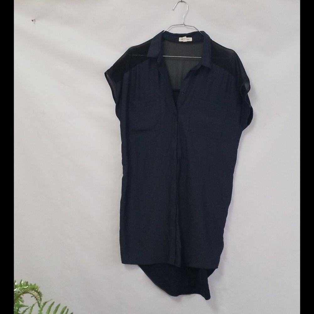 SILENCE +NOISE‎ HIGH LOW SHIRT DRESS SIZE M